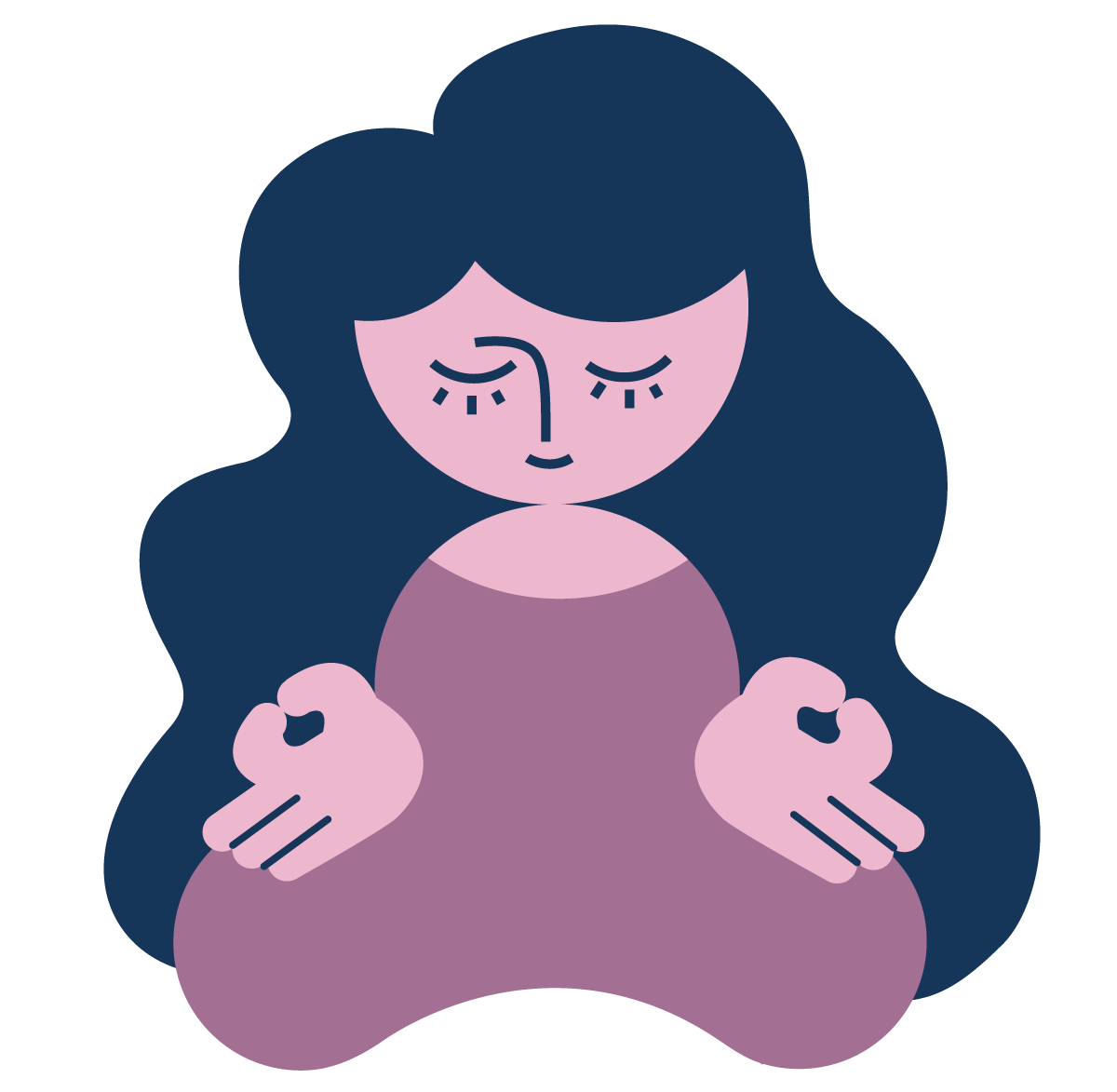 Illustration einer meditierenden Frau