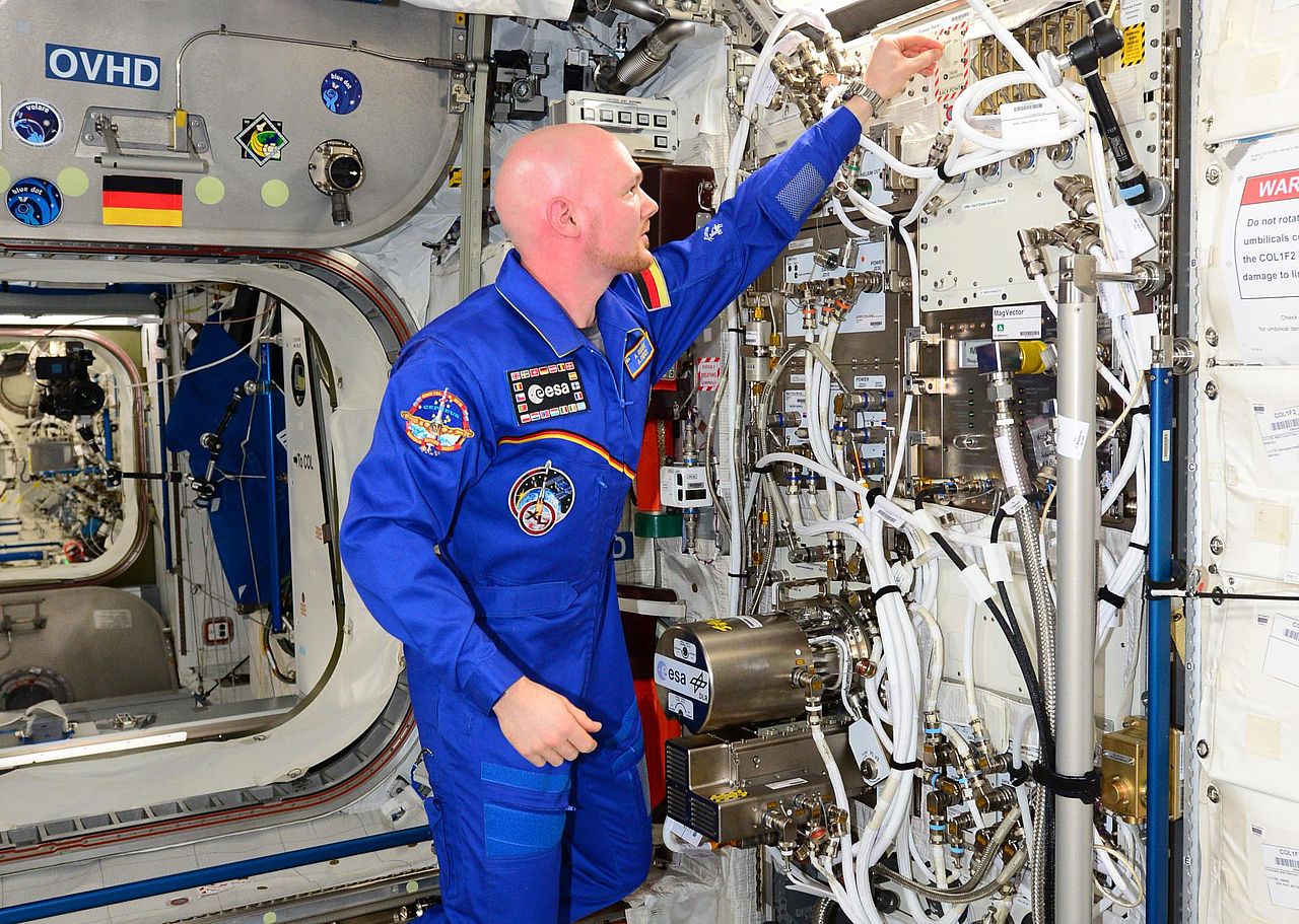 Dr. Alexander Gerst im Columbia-Labor der ISS