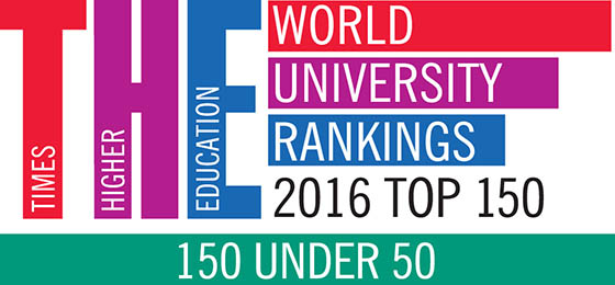 Logo: The 150 under 50 – world university rankings!