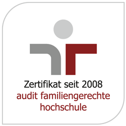 Logo: Certificate since 2008 - audit family-friendly university
