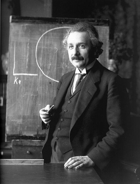 Albert Einstein at a lecture in Vienna, 1921