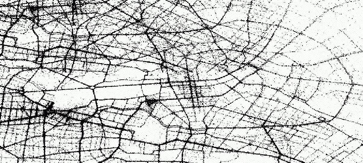 Pointwise positions of taxis in the downtown of Berlin