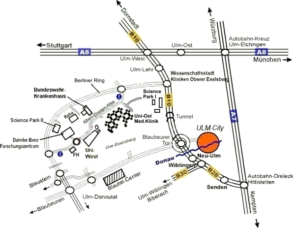 Lageplan Universität Ulm