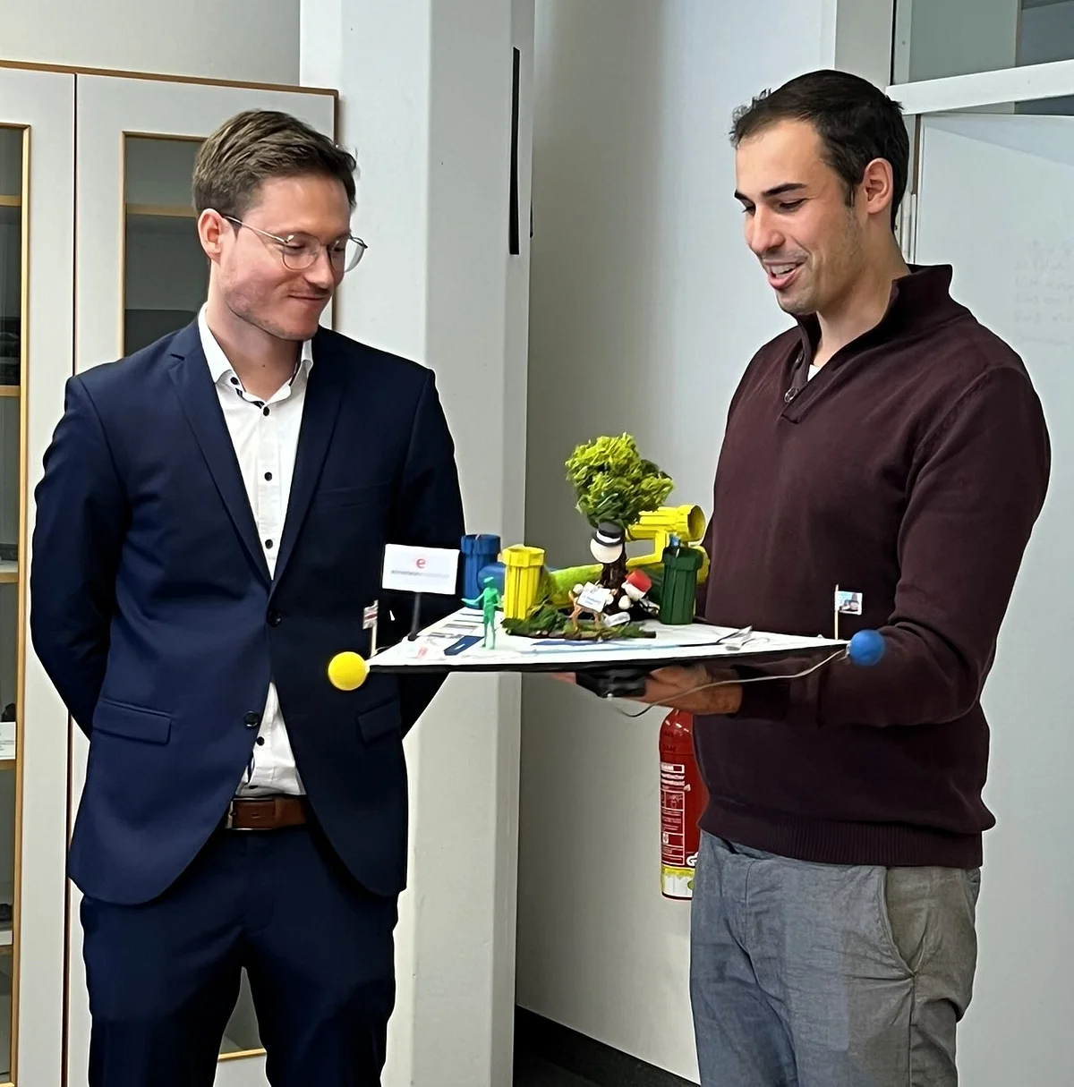 Bild mit T. Drey und M. Colley anlaesslich Disputation Herrn Dreys
