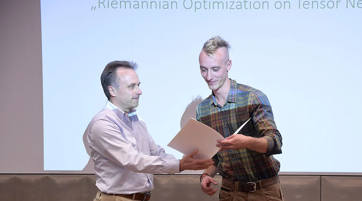 Marius Willner, M.Sc. Absolvent mit Betreuer Prof. Dr. Dirk Lebiedz