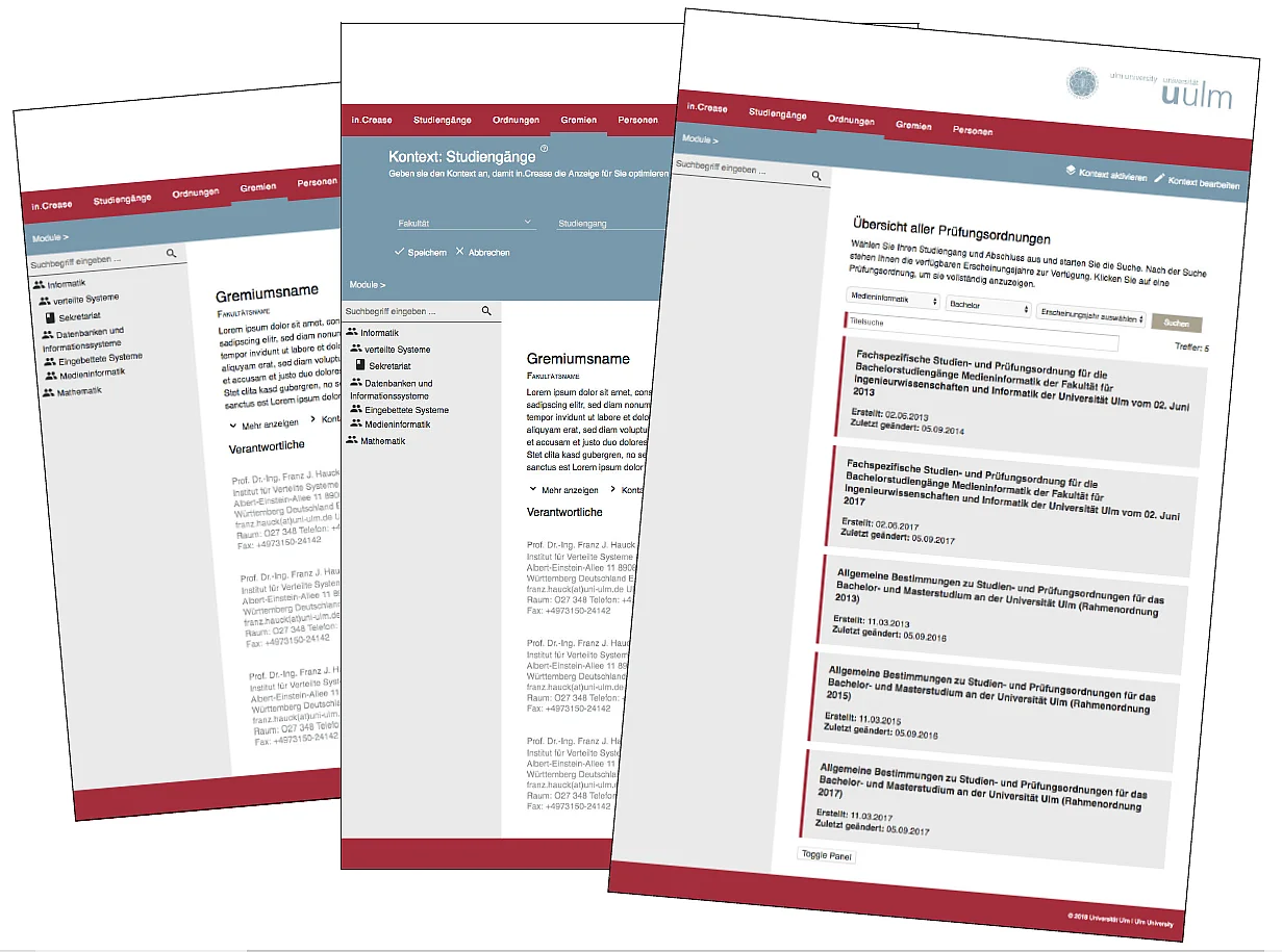 in.Crease: ein Informationssystem für Studierende