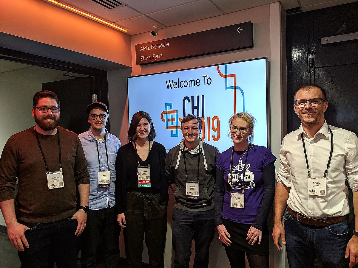 Photo der Teilnehmer des Instituts für Medieninformatik an der Konferenz CHI 2019