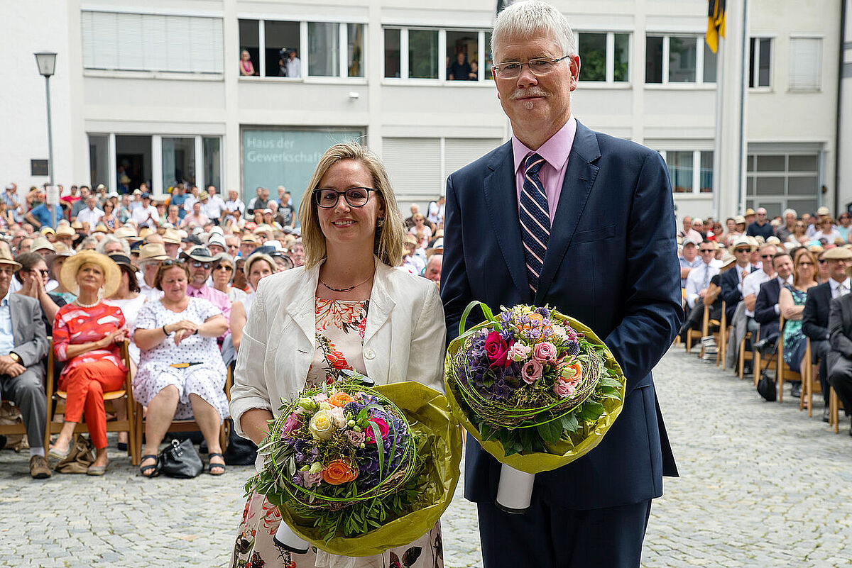 Dr. Sandra Lang (links) mit Prof. Michael Kaufeld