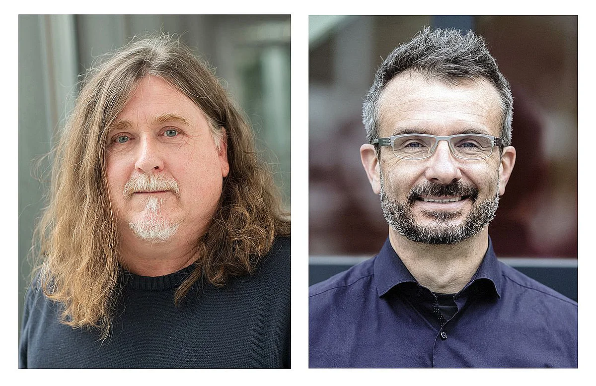 (v.l.) Prof. Franz Oswald und PD Dr. Daniel Mertens