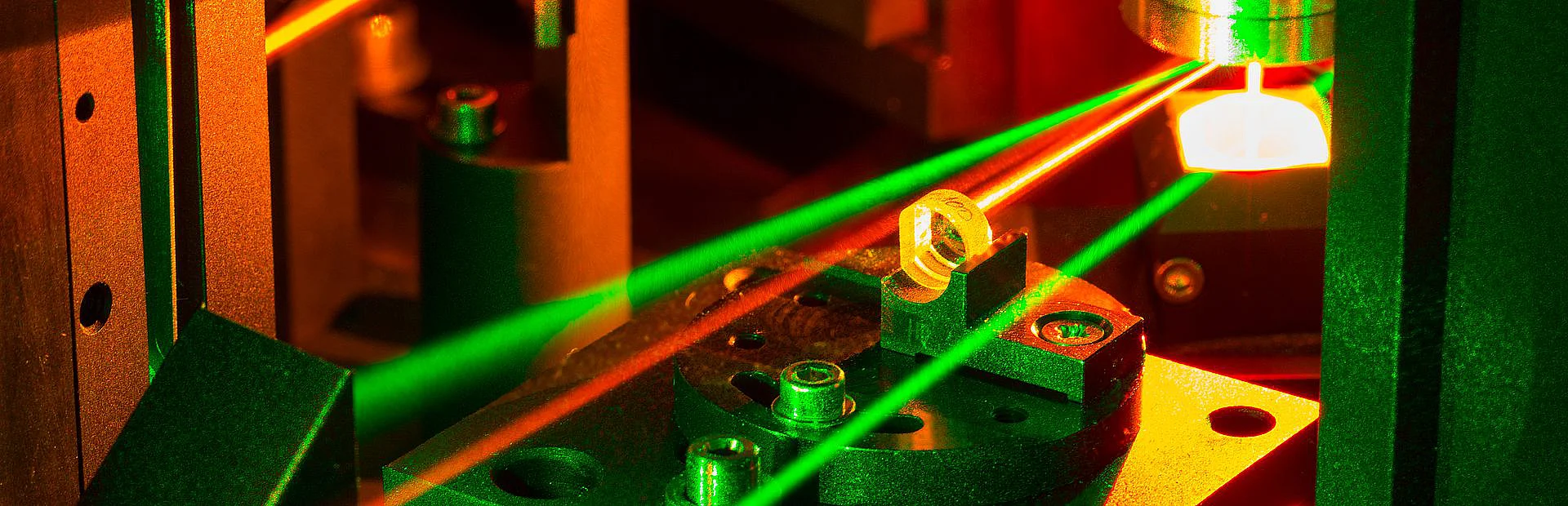 Vorbereitung eines Experiments in der Quantenoptik