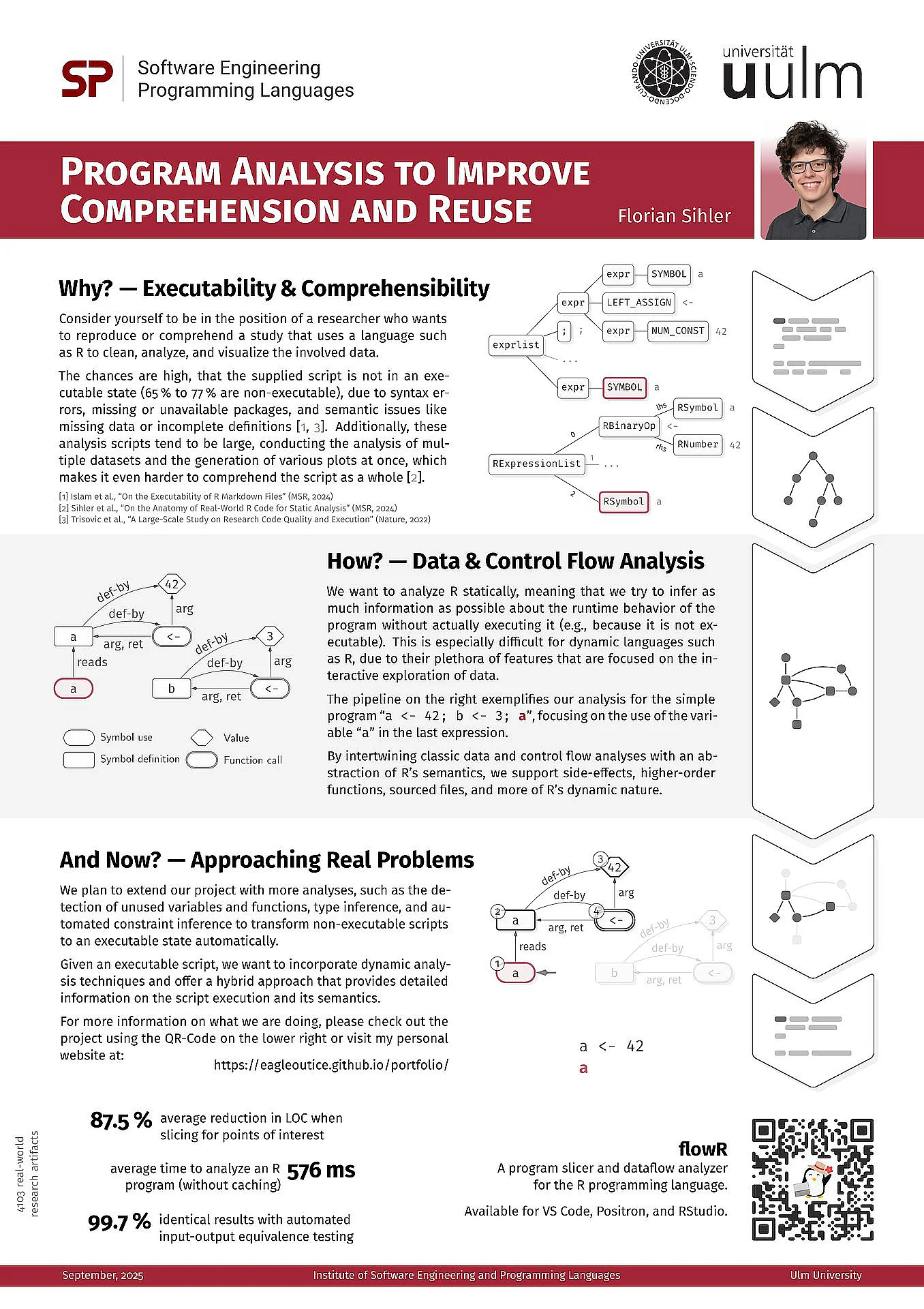 A poster presented at the 12th HLF showcasing my current research on flowR (en)