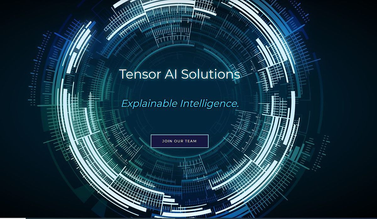 Screenshot Tensor AI Solutions 