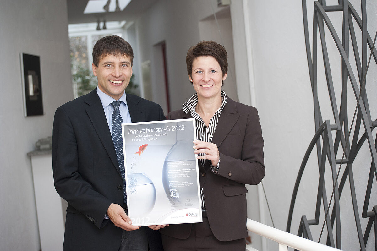 Freuen sich über den DGU-Innovationspreis: Prof. Anita Ignatius und Prof. Markus Huber-Lang