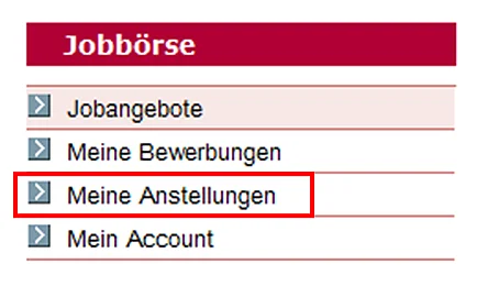 Meine Anstellungsvorgänge