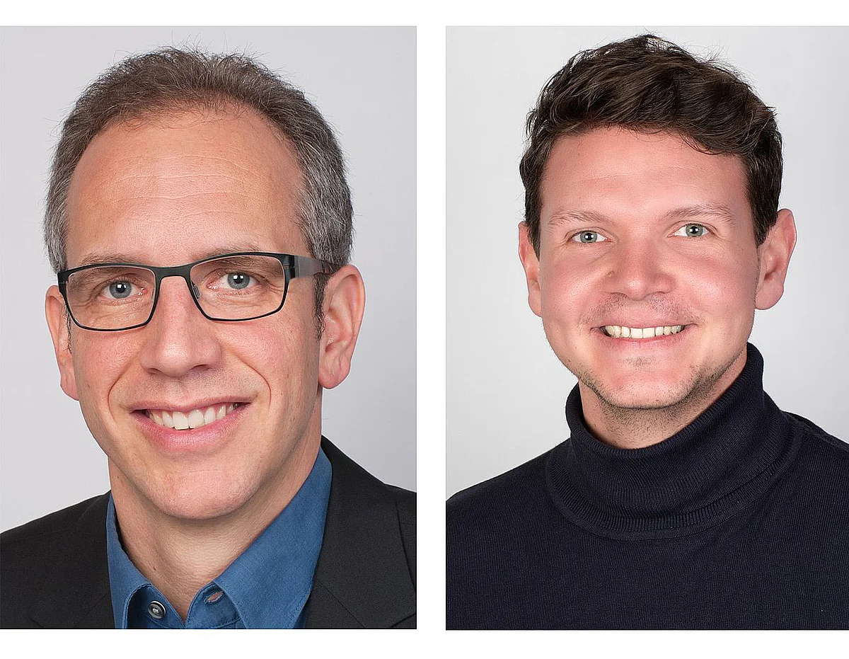[Translate to english:] Prof. Klaus Melchers (links) und Dr. Johannes Basch 