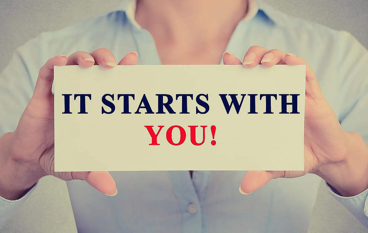 Bild mit Text: It start´s with you