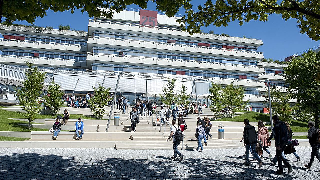 The south entry of the Ulm University The south entry of the Ulm University