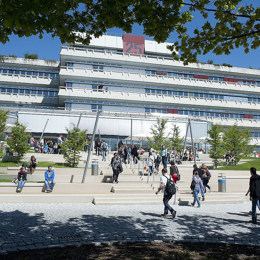 Der Eingang Süd der Universität Ulm