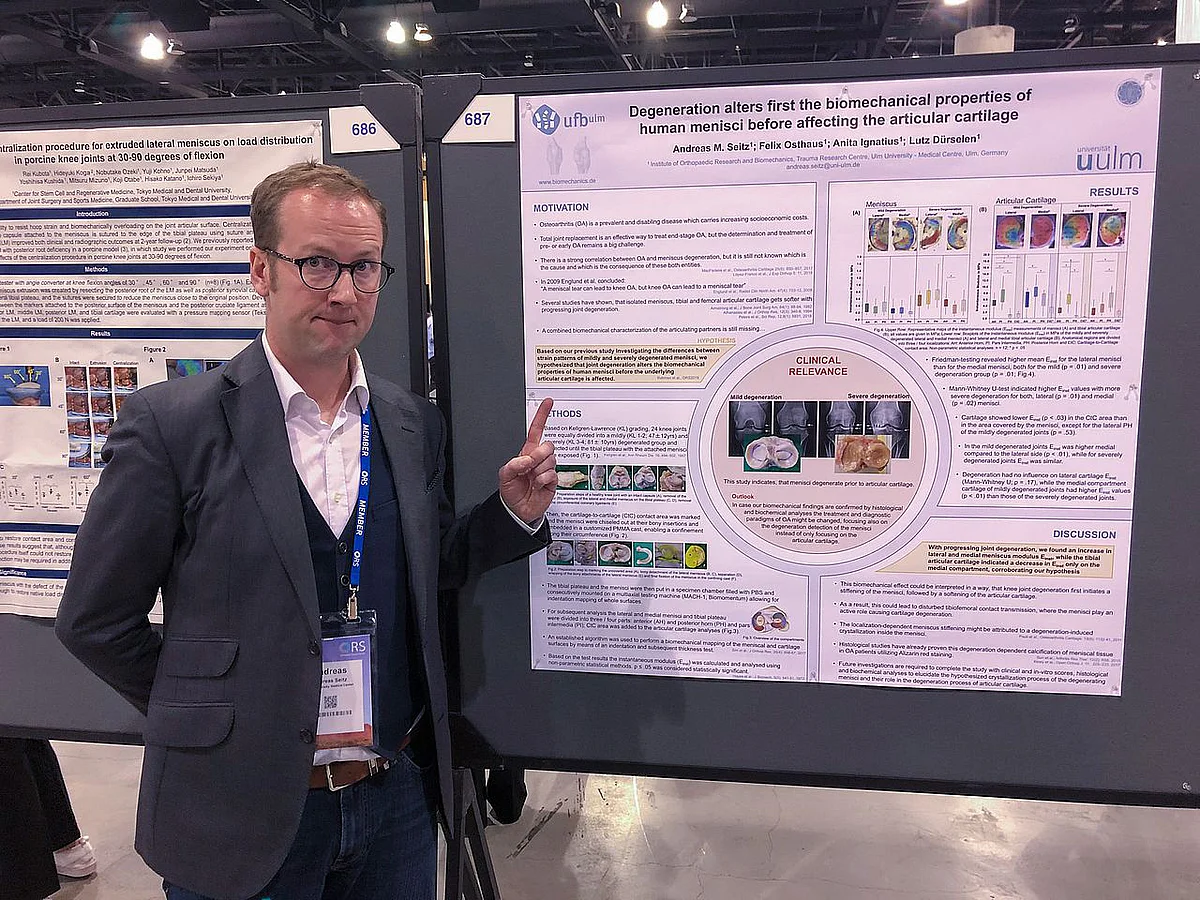Posterpreis für Andreas Seitz bei der Tagung der Orthopedic Research Society 2020
