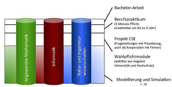Säulendiagramm Angewandte Mathematik, Informatik, Ingenieur- und Naturwissenschaften mit Interdisziplinärem Bereich