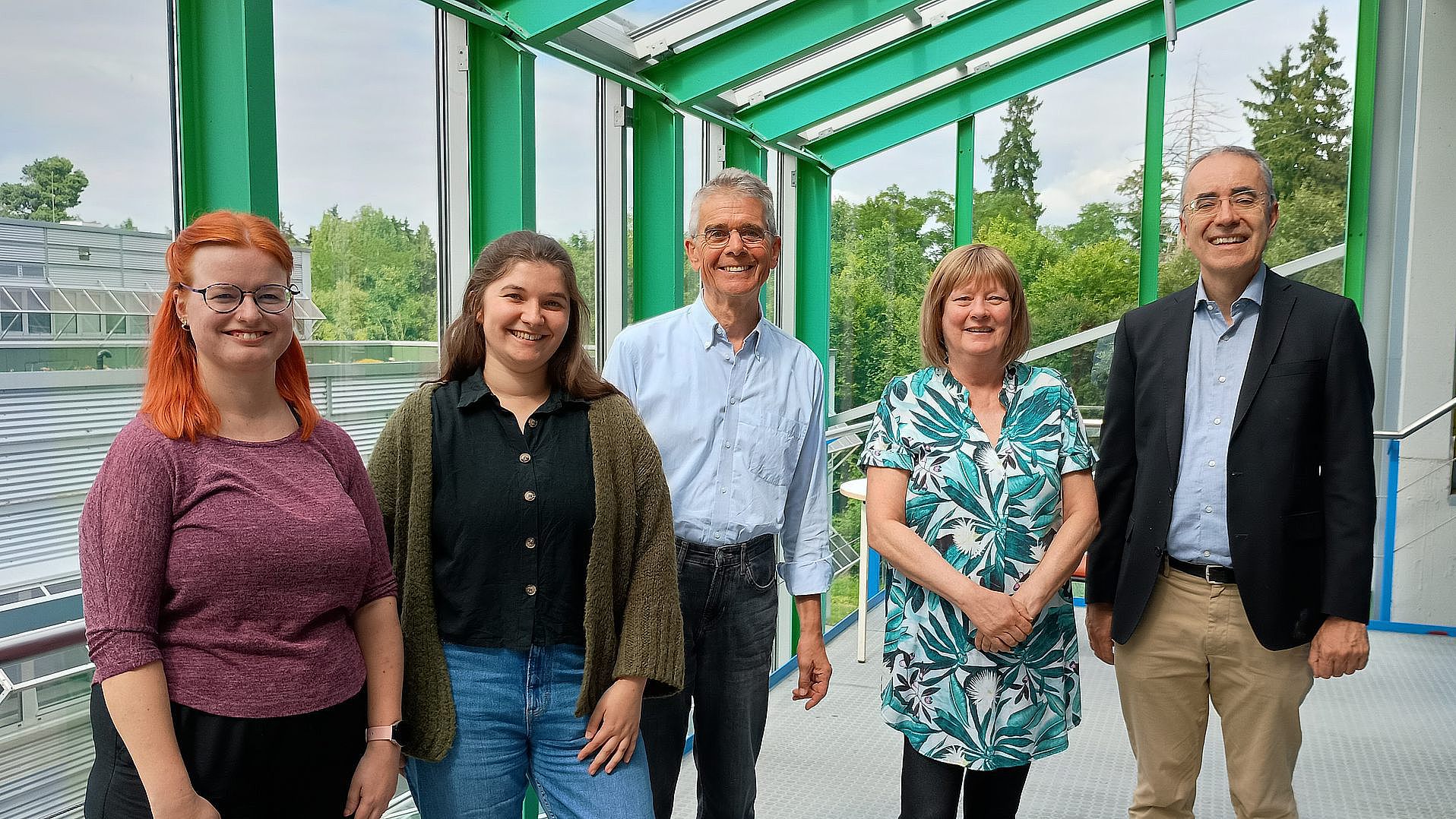 Prof Smolny, C. Schiller, Prof Löffler and staff members