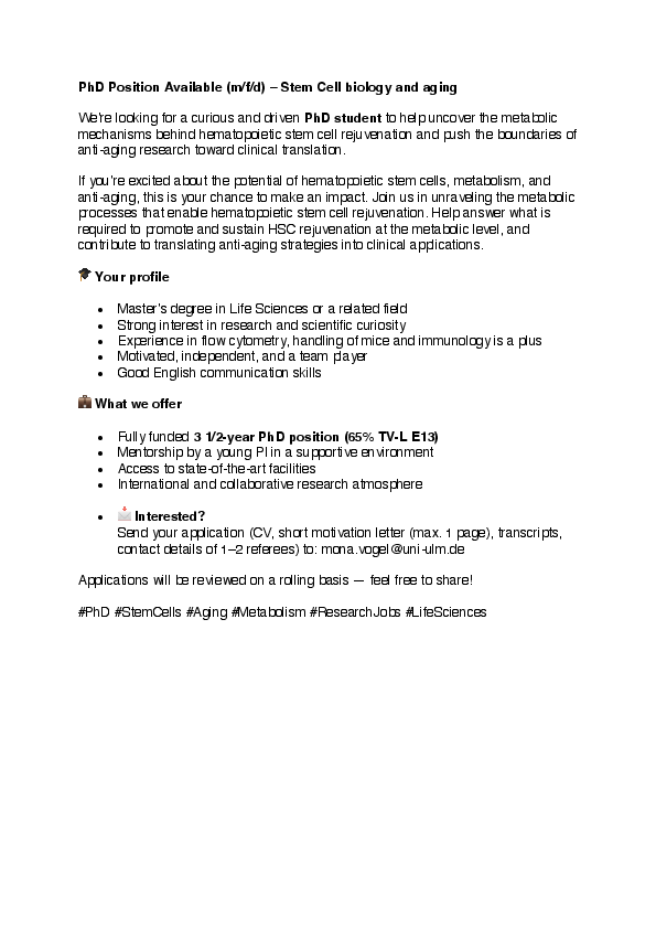 PhD positions