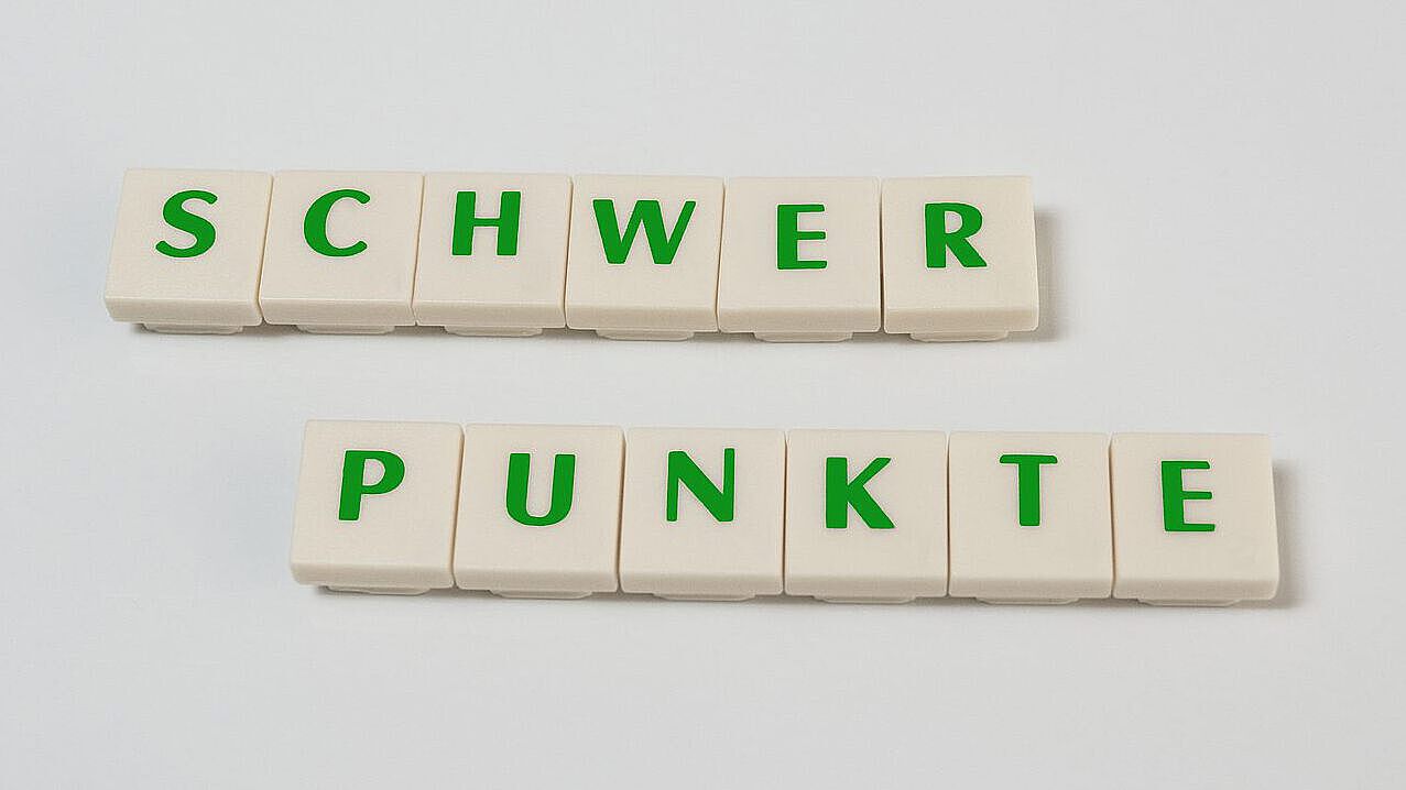 Buchstabenkärtchen Schwerpunkte