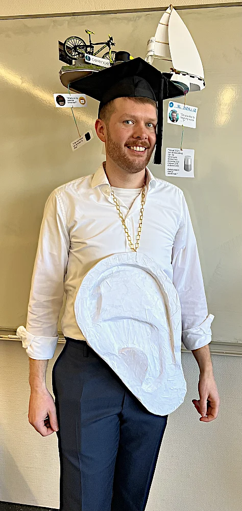 G. Haas mit Doktorhut