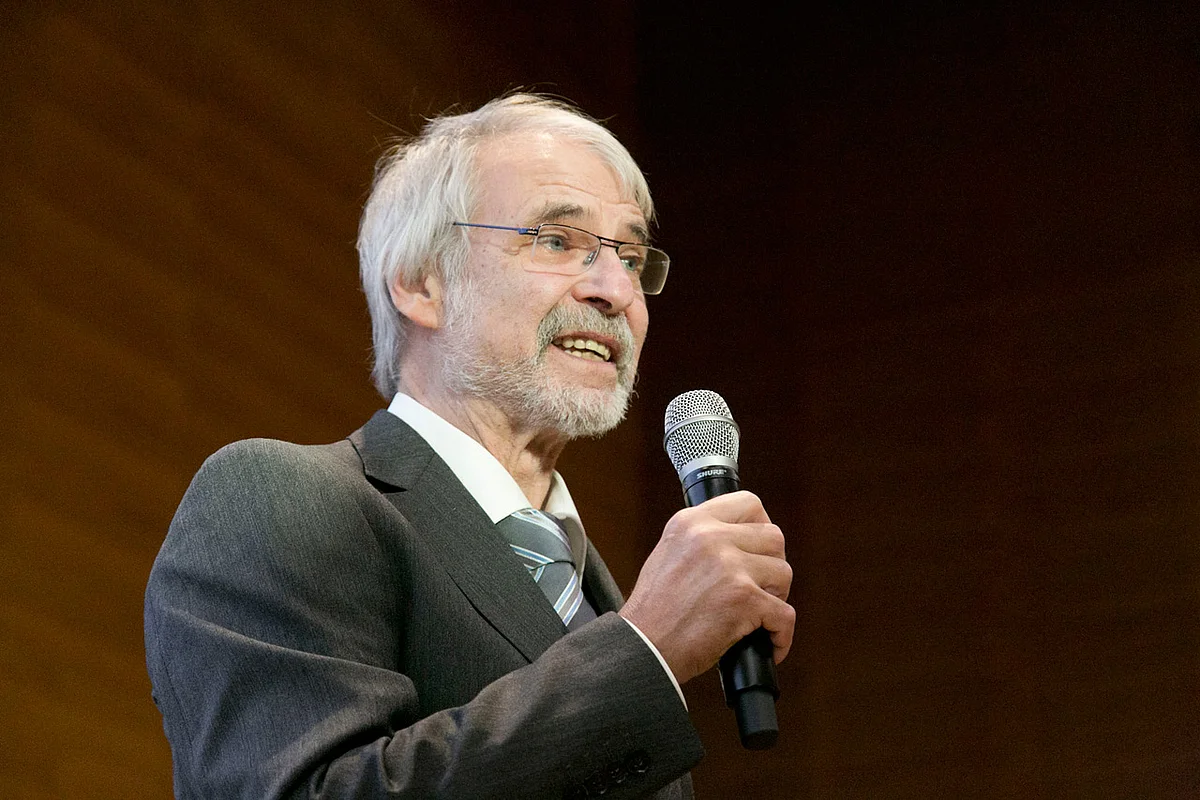 Prof. Wolfgang Schmickler beim Festakt zur Verleihung des Dr. Luis Federico Leloir-Preis in Buenos Aires (Foto: argentinisches Wissenschaftsministerium (Ministerio de Ciencia))