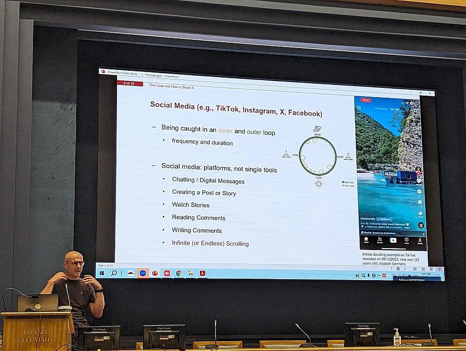 Bild der Präsentation der Arbeit in Athen 2023
