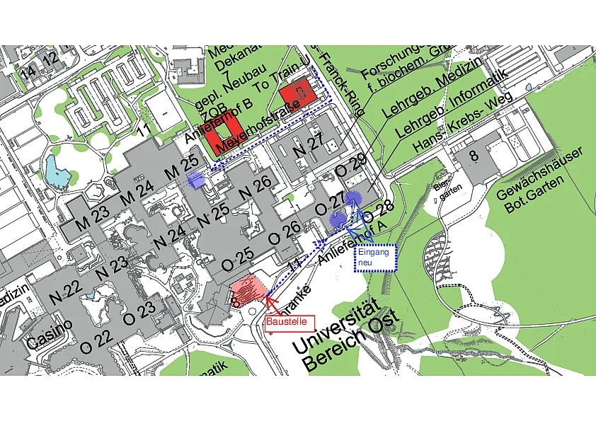 Plan der Uni Ulm