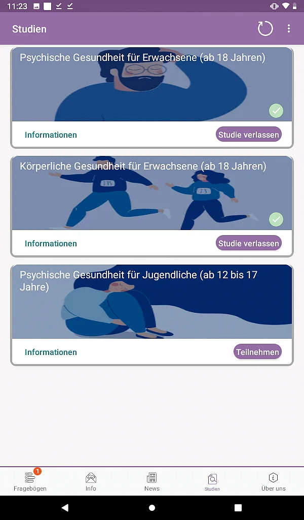 Screenshot Corona-Health-App