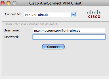 VPN Anmeldemaske VPN Anmeldemaske