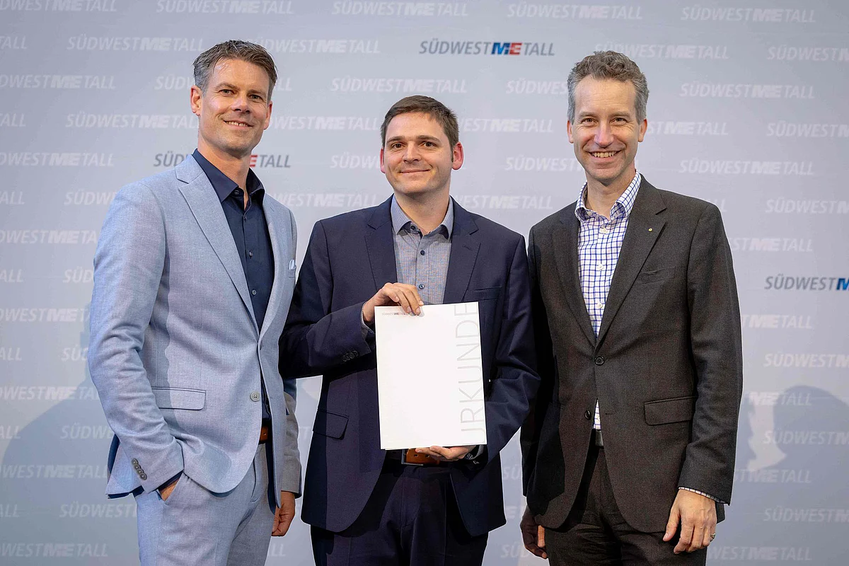 Südwestmetall-Förderpreis an Ulmer Nachwuchswissenschaftler verliehen.