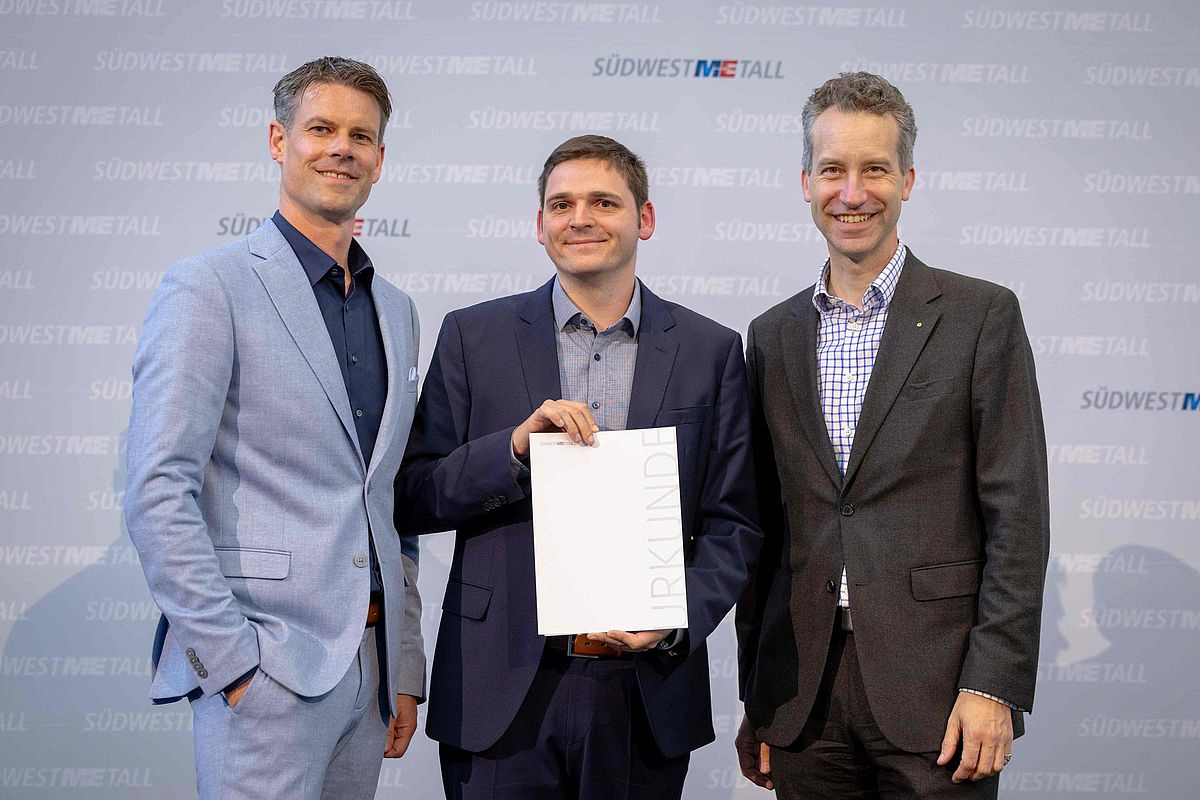 Südwestmetall-Förderpreis an Ulmer Nachwuchswissenschaftler verliehen.