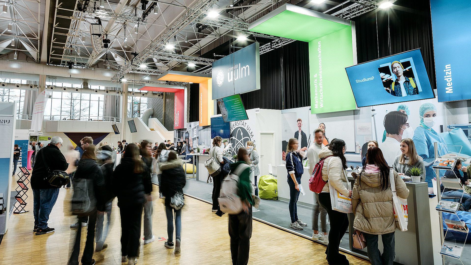Exhibition stands at the Ulm Education Fair 2025