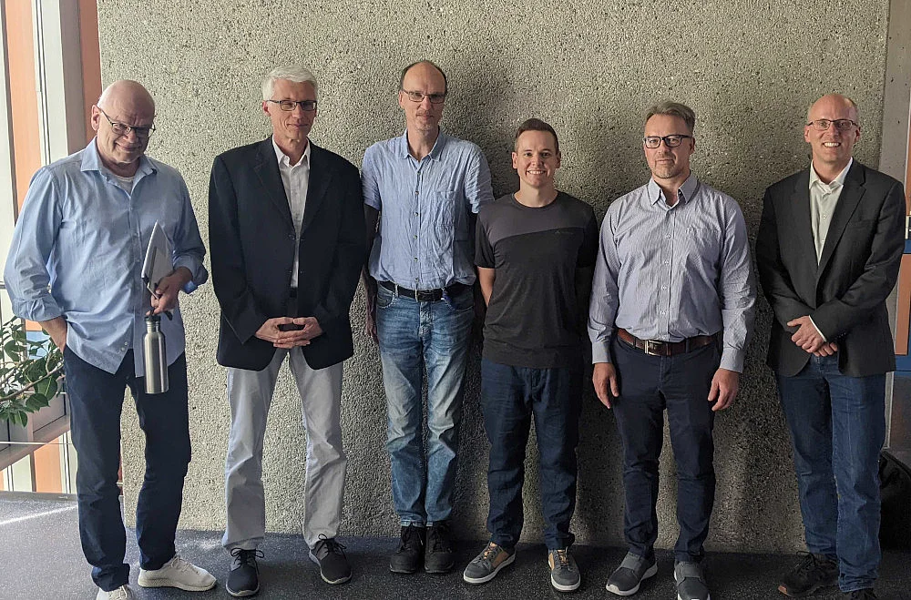 Promovend Michael Schelling im Kreise der Prüfungskommission