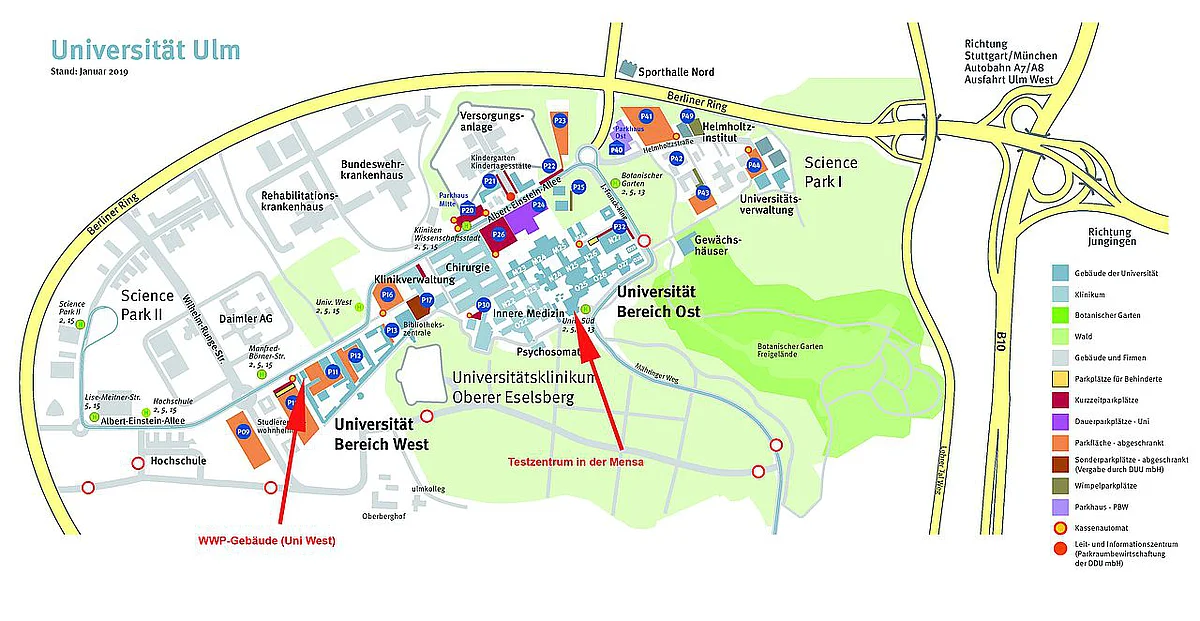 Locations of the mobile vaccination team
