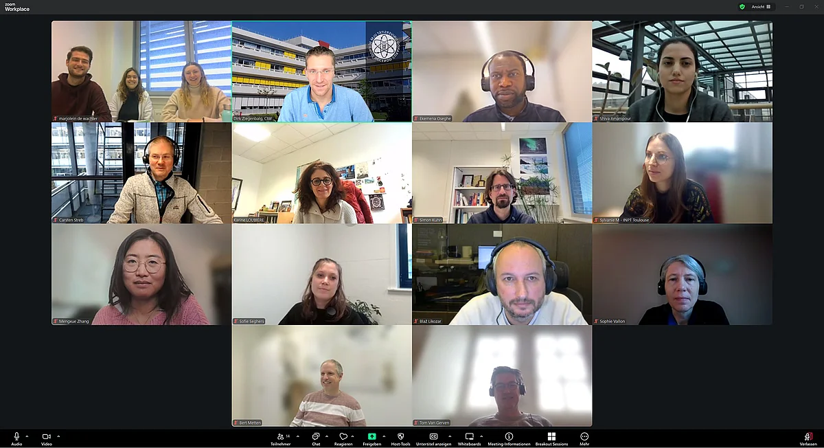Screenshot virtuelles Auftaktmeeting 