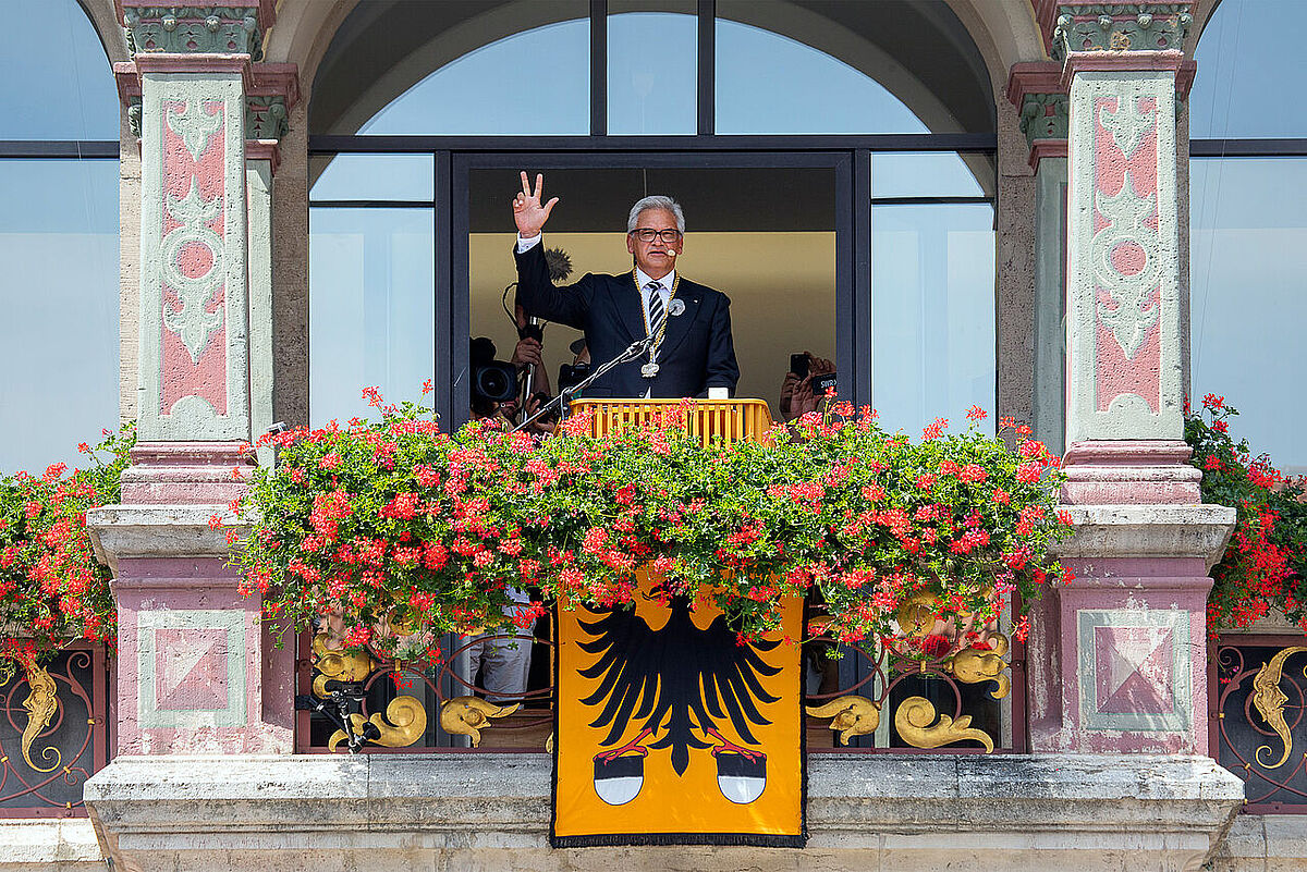 Ulms Oberbürgermeister Gunter Czisch hält seine Schwörrede