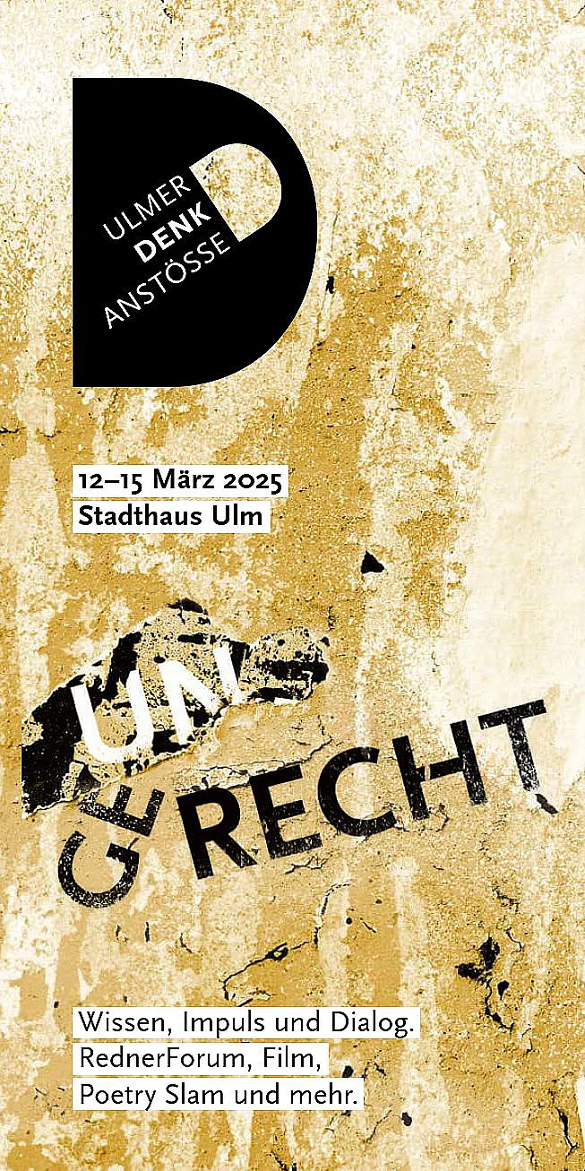 Front of the Ulmer Denkanstöße 2025 leaflet