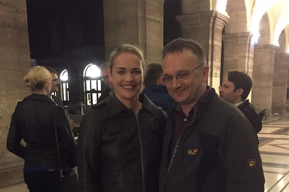 Manfred mit Stefanie-Rinderle-Ma (General Chair der EDOC 2016 Konferenz)