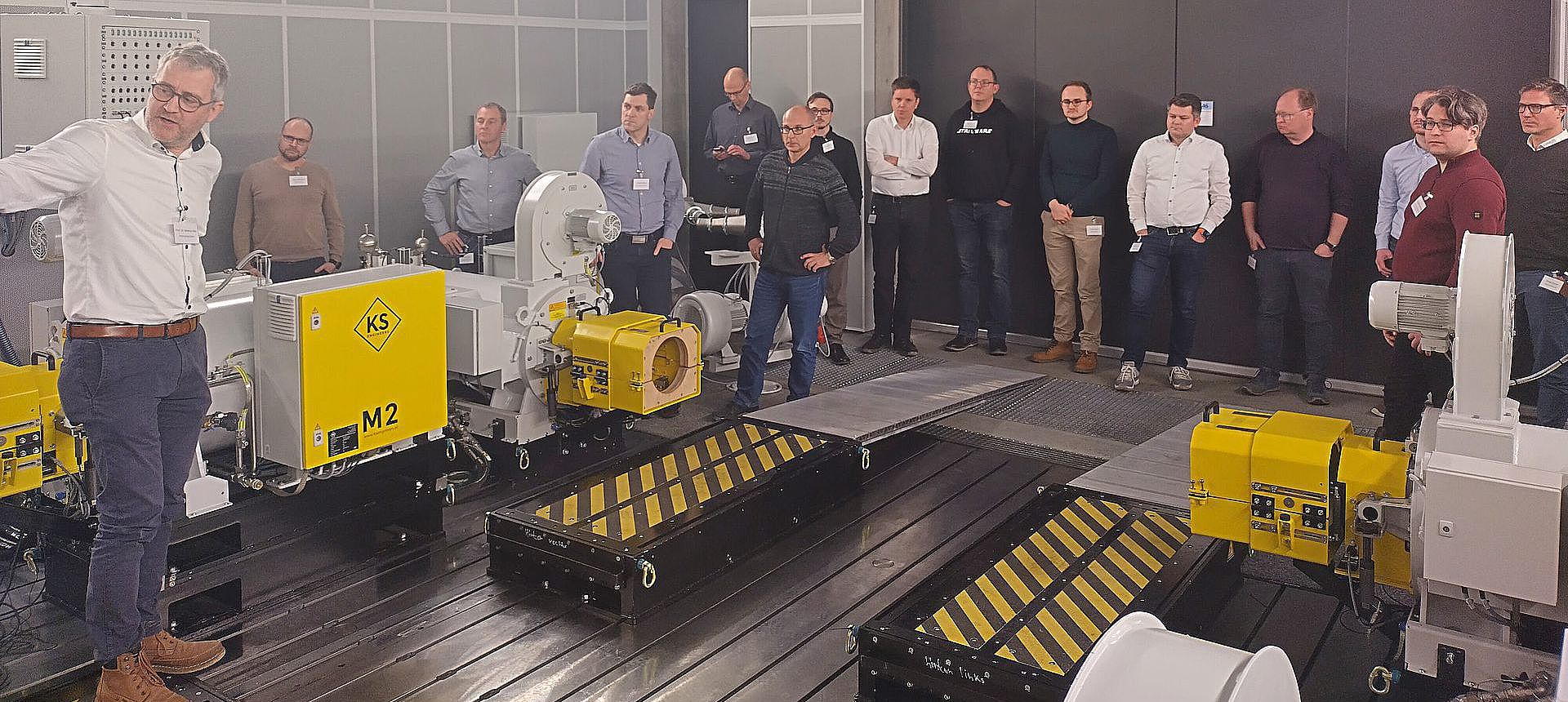 DigiPrüF - Project partners on a test bench