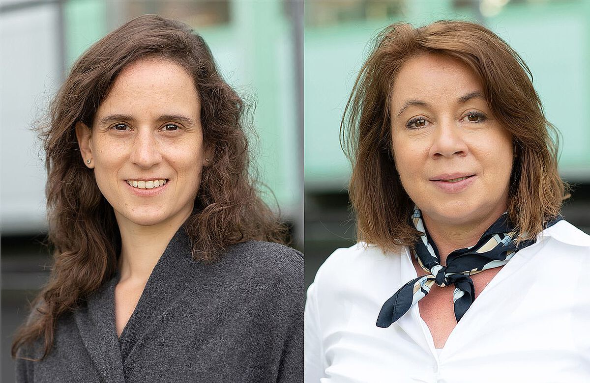 Dr Caroline Willich (left) with Dr Christiane Bauer. 