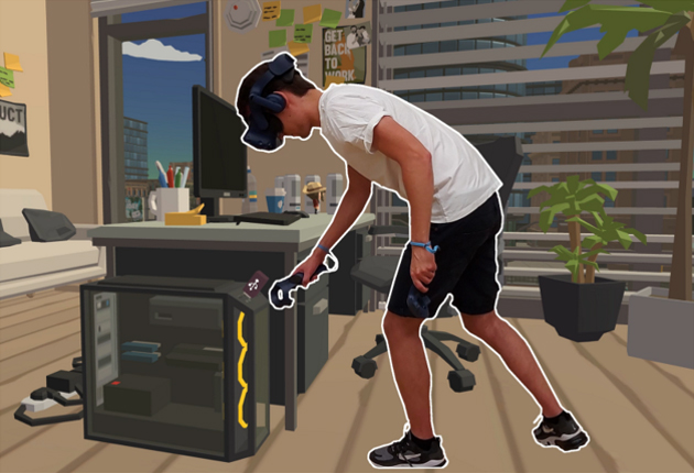 Spielfigur im Virtual Reality-Spiel »The Social Engineer«