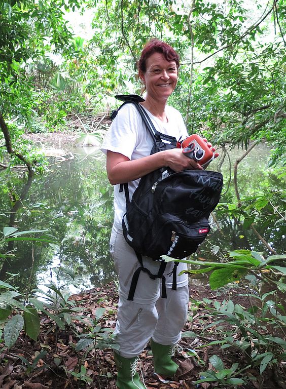 Prof Simone Sommer conducting fieldwork in Panama 