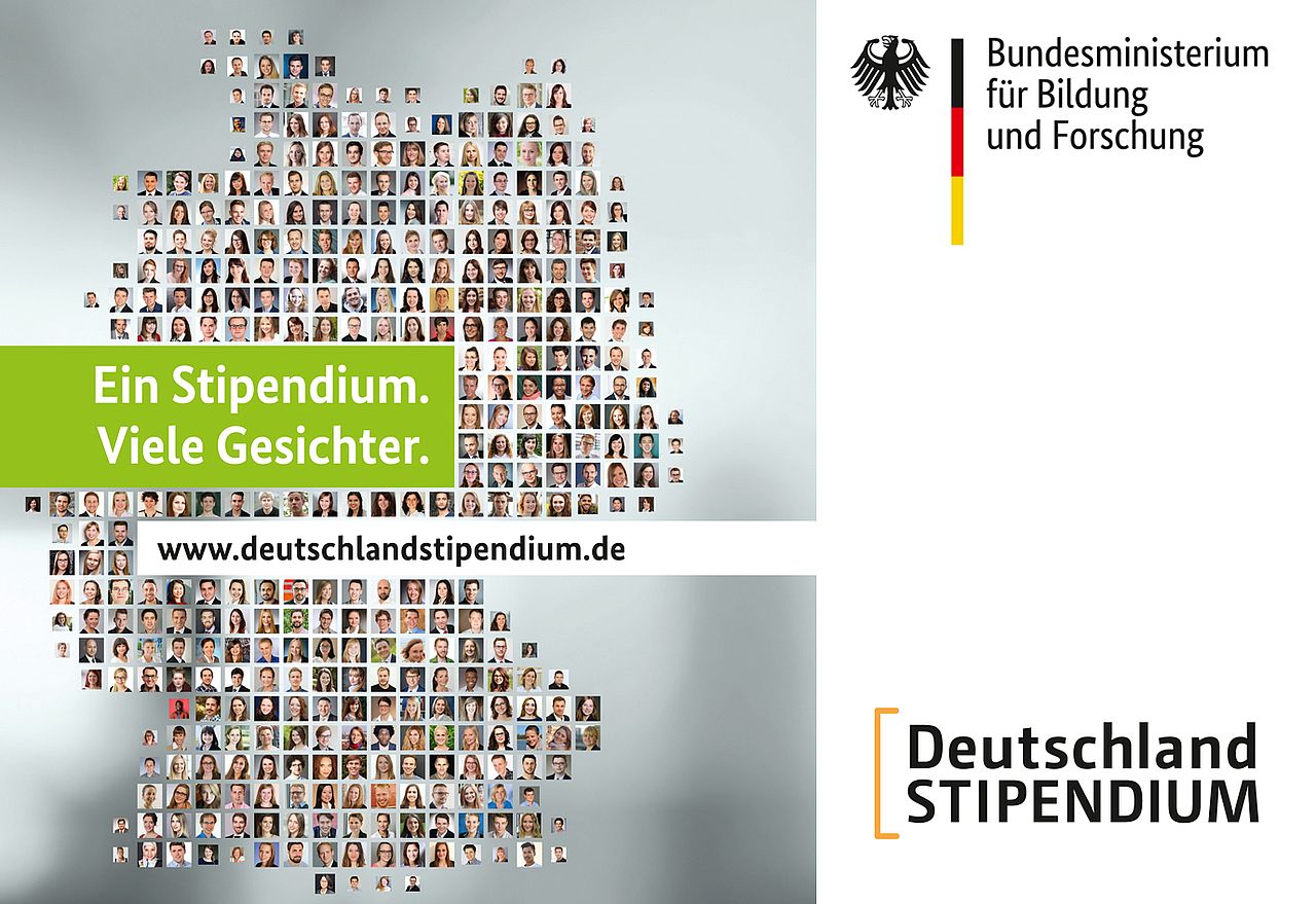 Stimmungsbild von Deutschlandkarte mit vielen Gesichtern