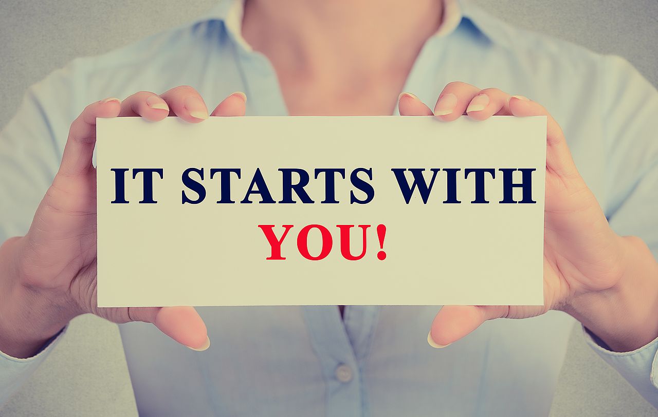 Bild mit Text: It start´s with you