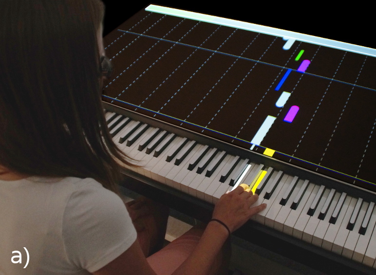 Illustration P.I.A.N.O Illustration zu P.I.A.N.O.: Faster Piano Learning with Interactive Projection