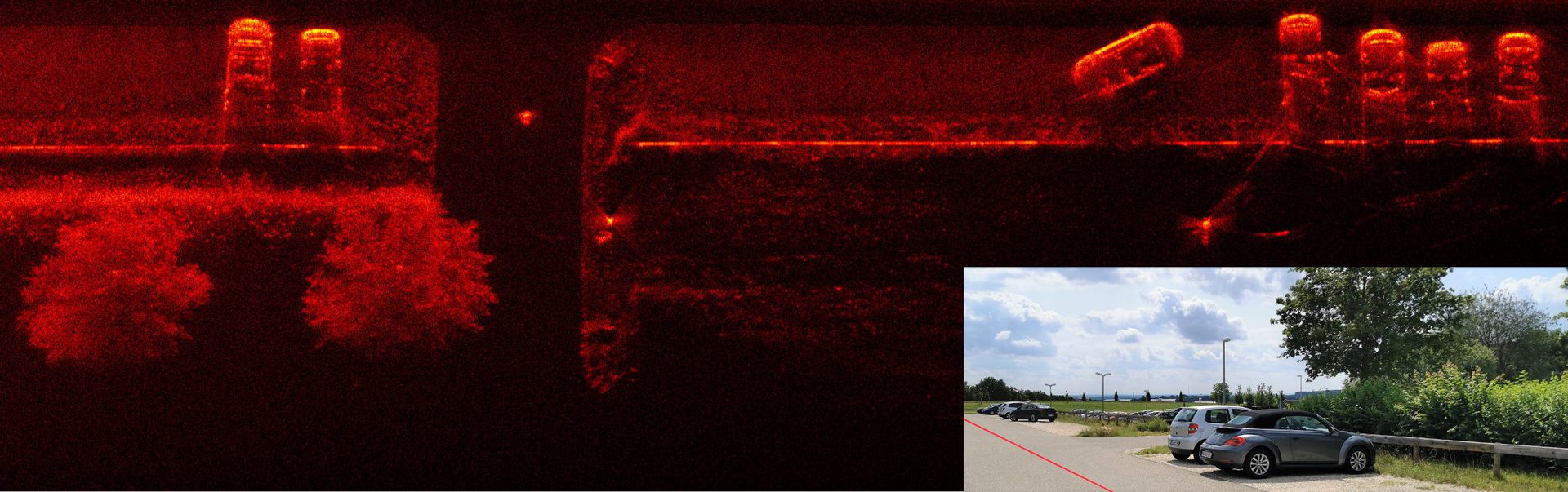 Automotive SAR: ultrahigh-resolution measurement of a parking area